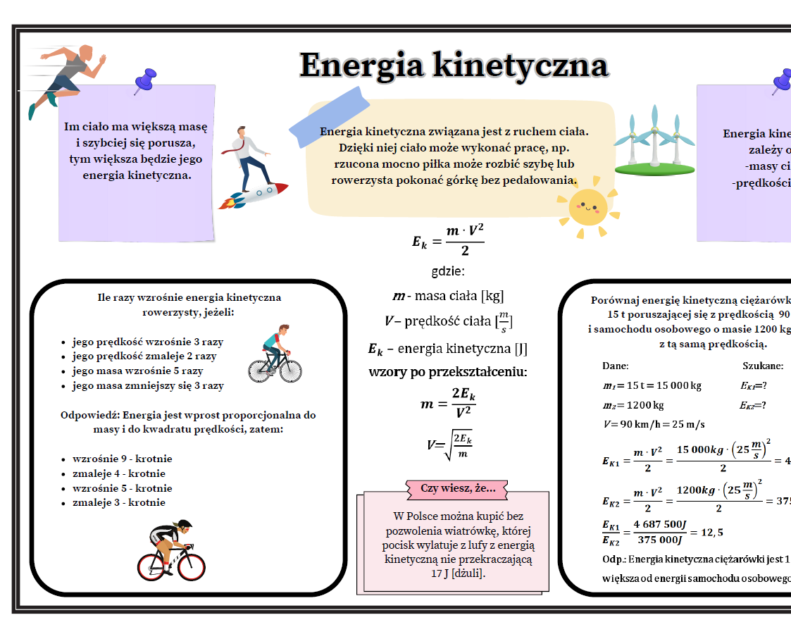 Fizyka kl.7 (SP) Temat: Energia kinetyczna. (Graficzna karta pracy-2 Kl 7 Fizyka Dzial 2