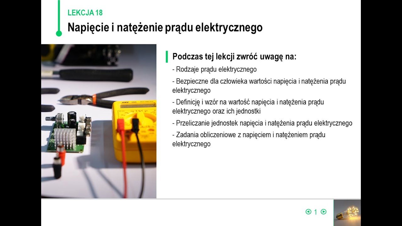 Fizyka - klasa 8 - Napięcie i natężenie prądu elektrycznego - YouTube Sprawdzian Prąd Elektryczny Klasa 8