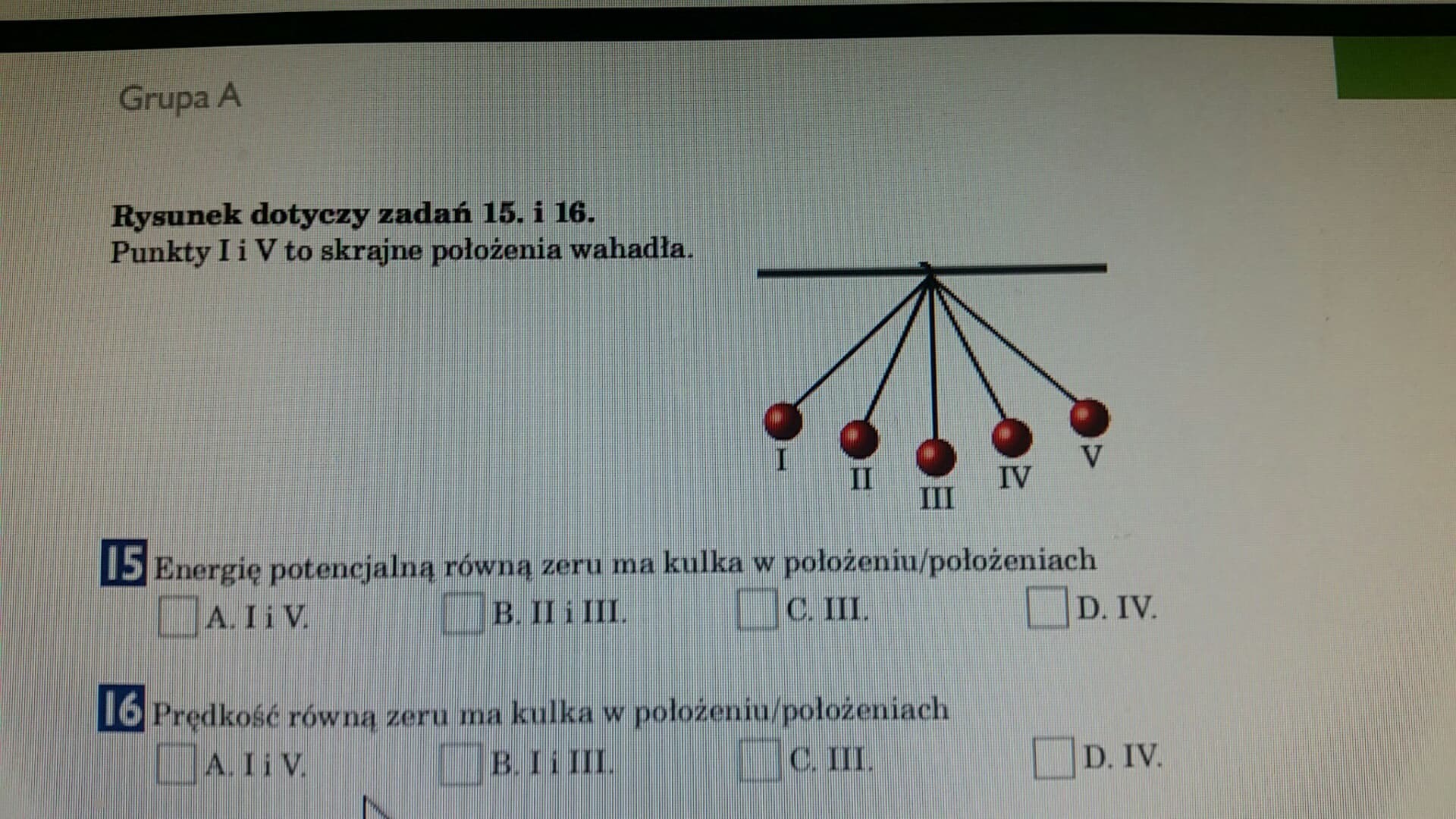 Fizyka.......test z drgań i fali (proszę o odp do tg zadania) - Brainly.pl Sprawdzian Nr 15 Drgania I Fale Sprezyste Swiat Fizyki