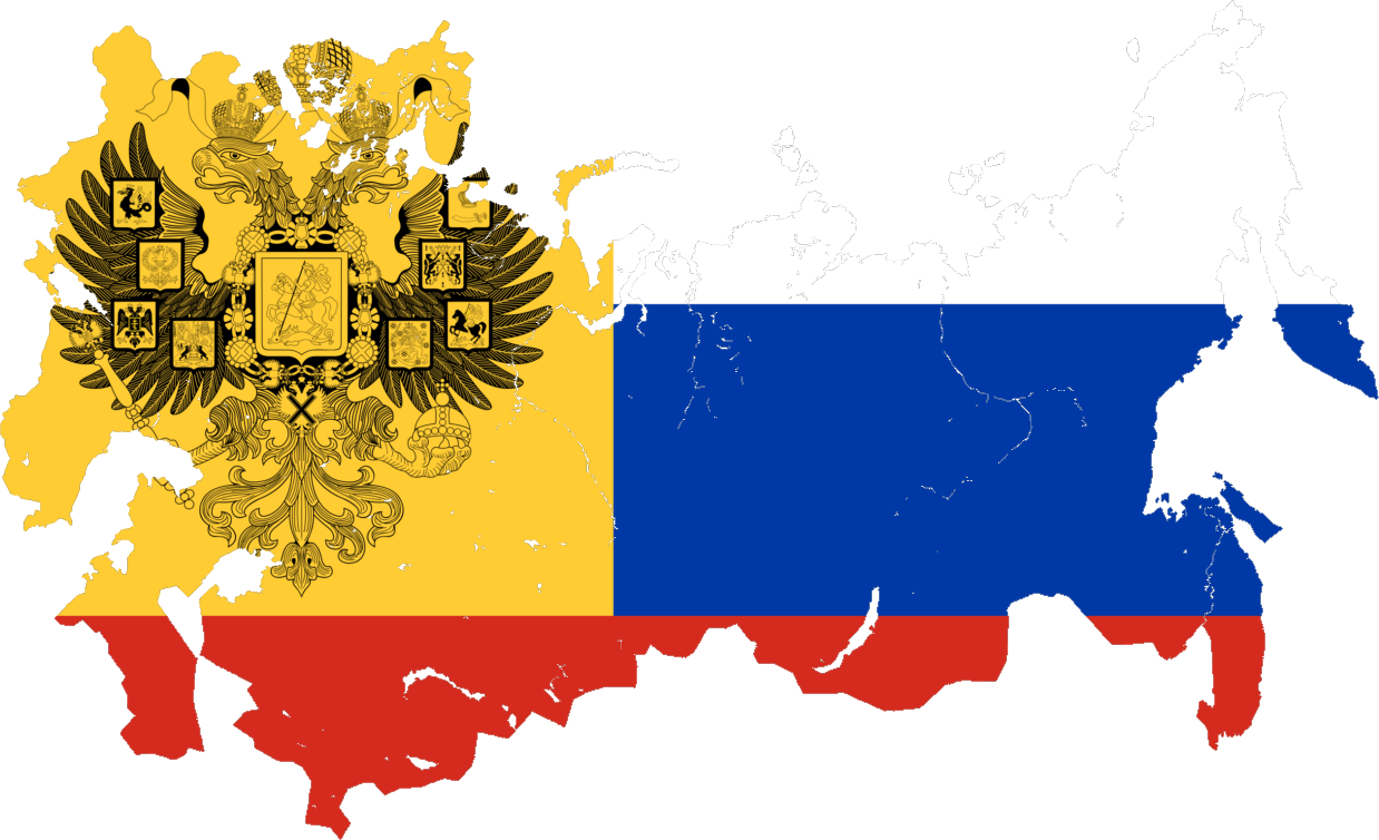 Flag Map Of Russian Empire