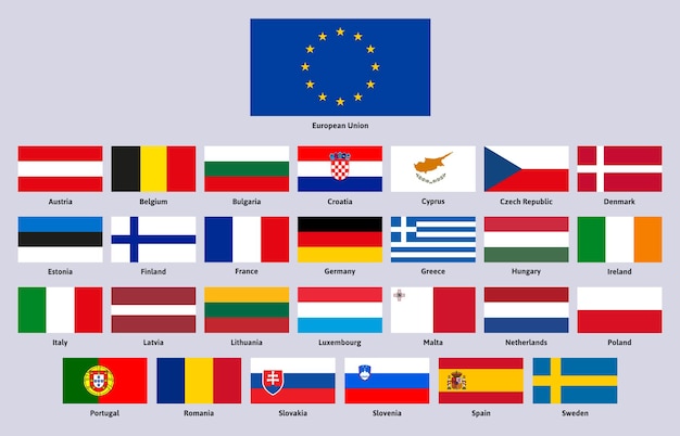 Flagi Krajów Unii Europejskiej Do Wydruku