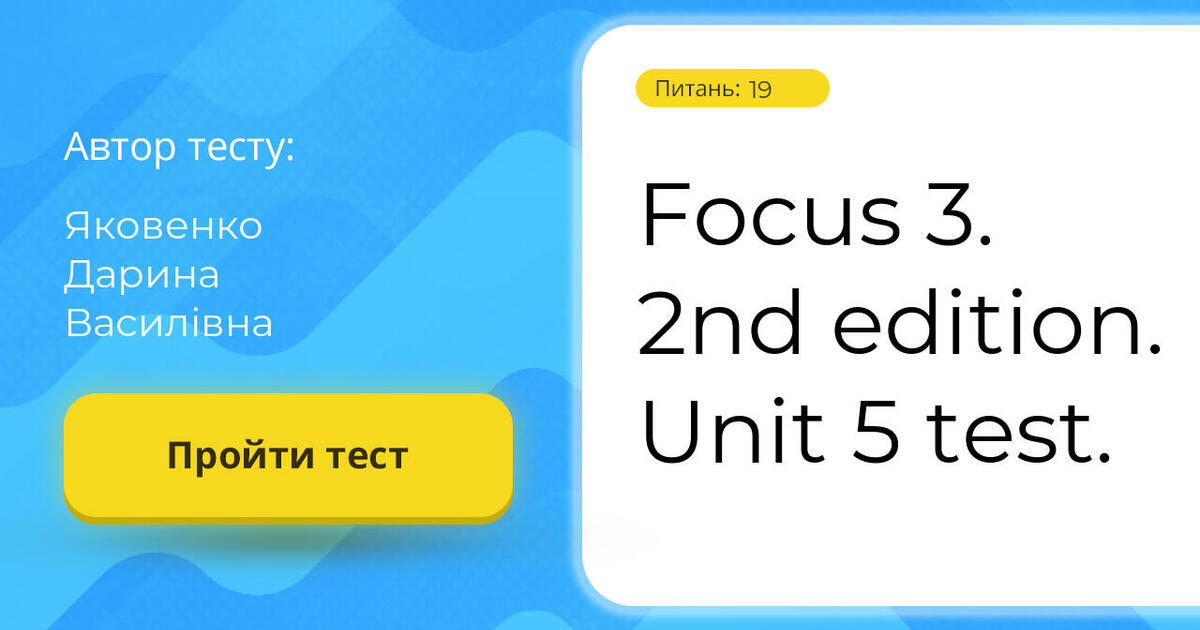 Focus 3 Second Edition Testy
