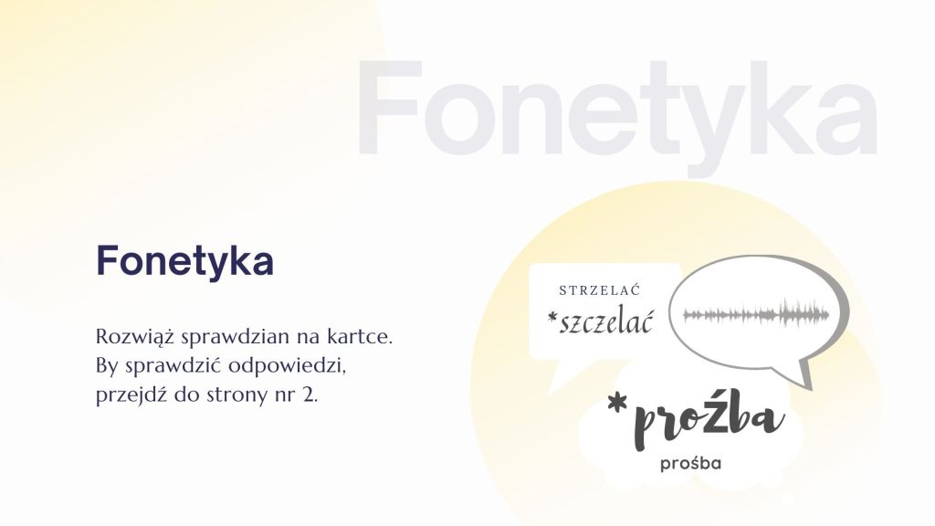 Fonetyka – test – Język polski Test Z Fonetyki Klasa 8