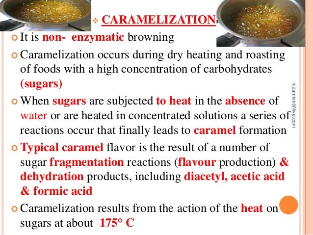 Food chemistry Which Component Of Milk Causes Caramelization When Heated