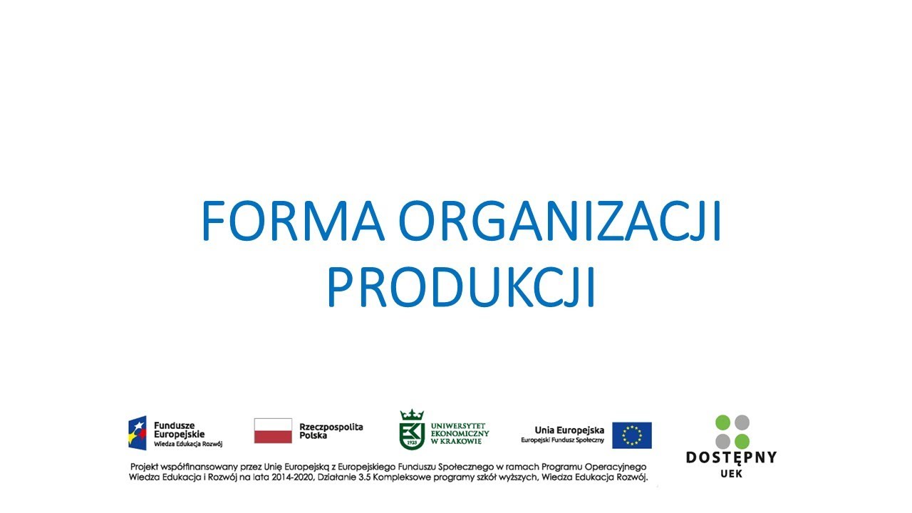 Formy Organizacji Procesowej Wady I Zalety