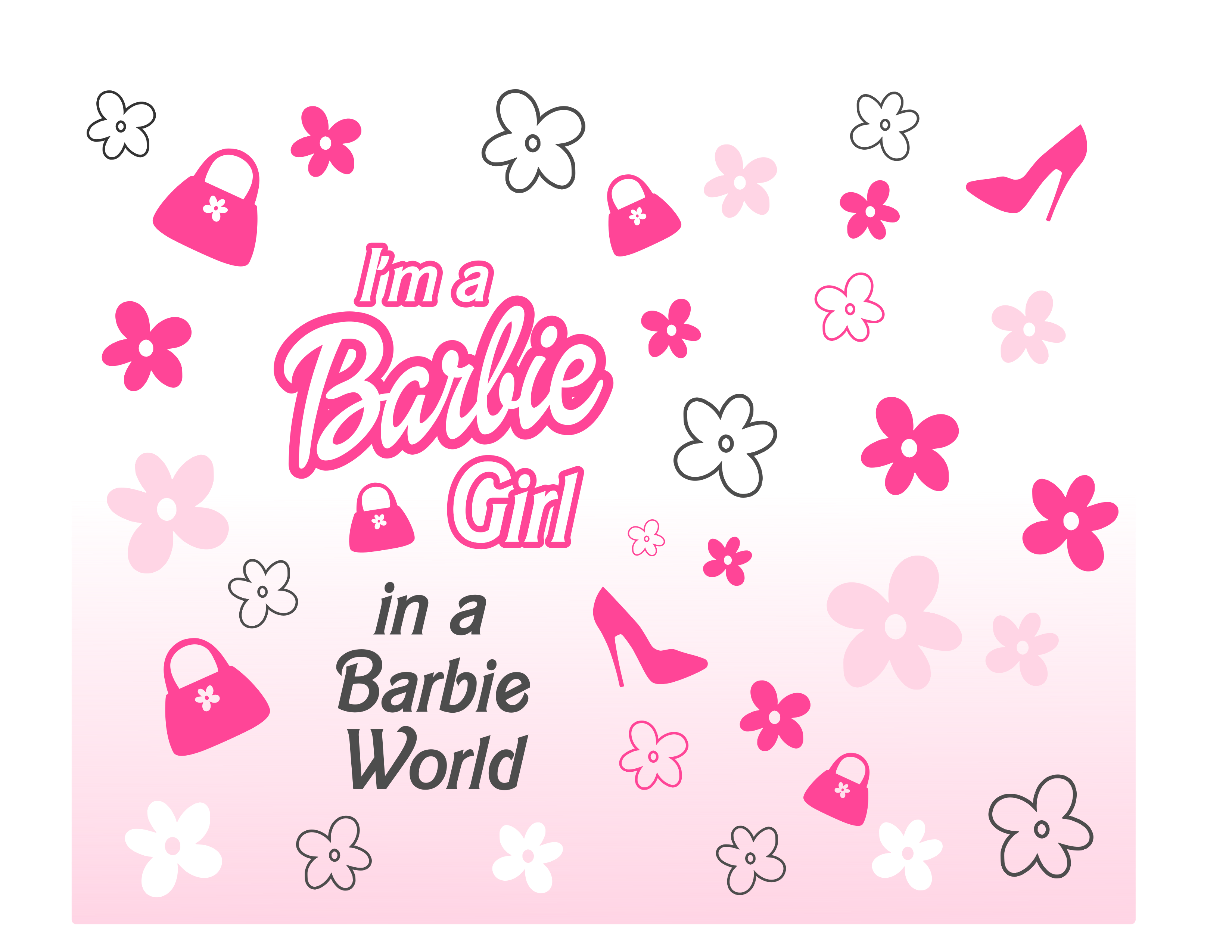 FREE Barbie Inspired Designs {PNG & SVG} - Daisy Multifacética I Am A Barbie Girl Whatsapp Status Download