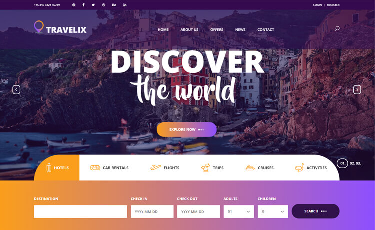 Free Css Website Templates Download For Travel Agency - Printable Templates Travel Website With Html And Css