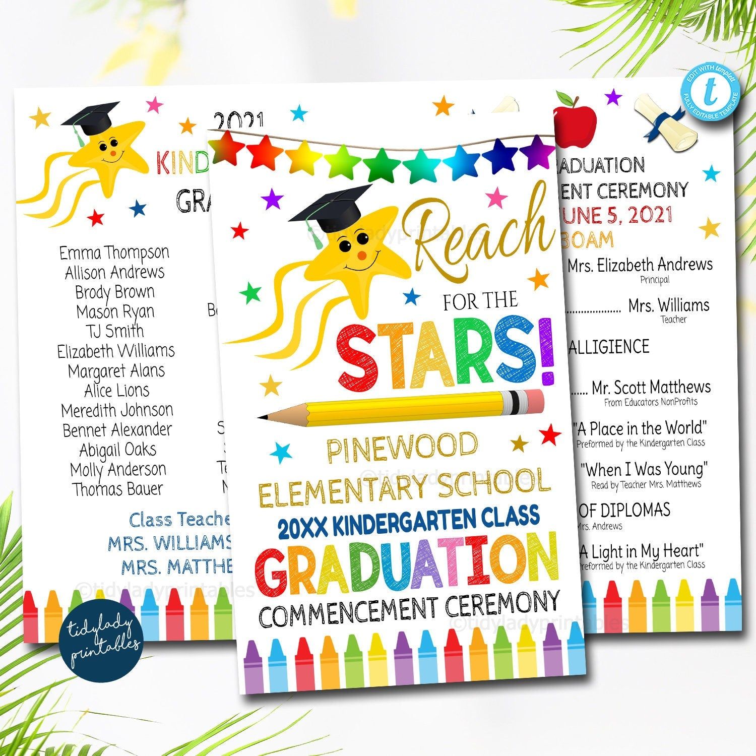 Free Editable Kindergarten Graduation Program Template | dev Program Do Obliczania Płyt Fundamentowych