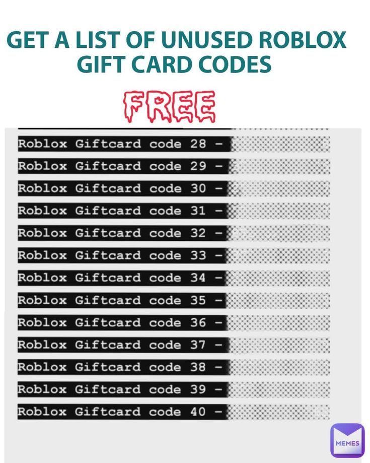[FREE!!] Roblox Gift Card Codes for Robux in 2021 [Unused List] | Gift Roblox Gift Card Free Codes