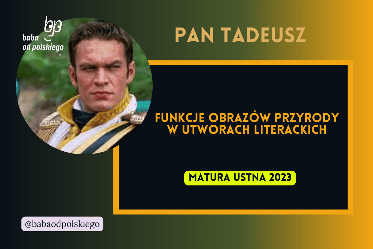 Funkcje obrazów przyrody w utworach literackich. Omów zagadnienie na Tematy Wypracowań Z Pana Tadeusza Klasa 8