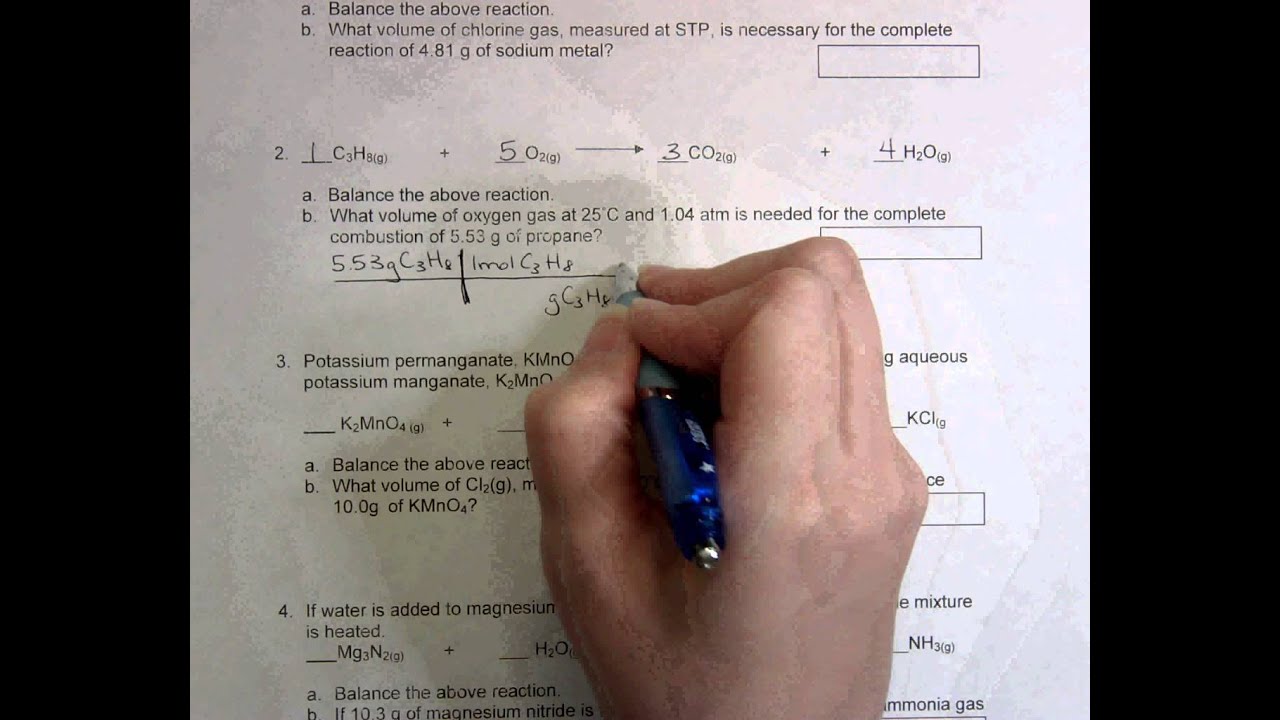 Gas Law Stoichiometry Worksheet - YouTube Gas Law Stoichiometry Worksheet Answer Key