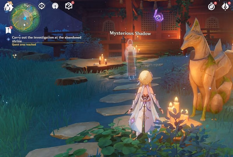 Genshin Impact guide to continue investigation at abandoned shrine Go To The Abandoned Shrine Northeast Of Konda Village