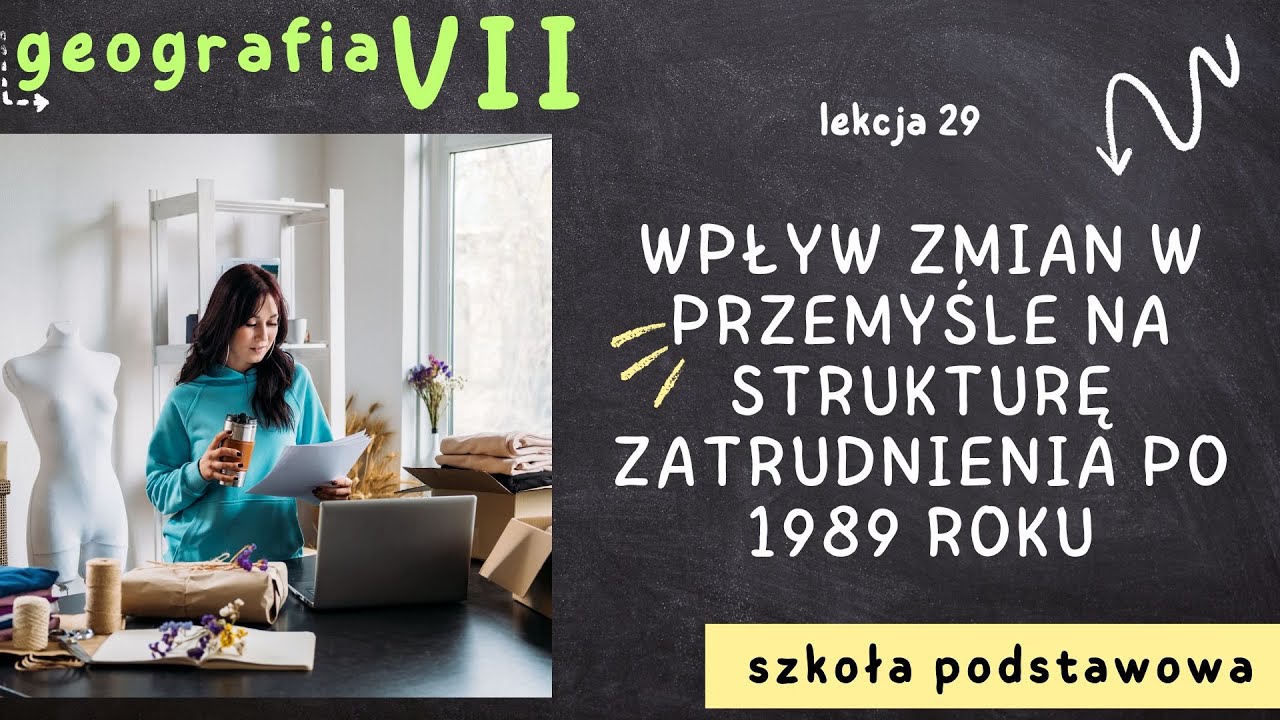 Geografia klasa 7 [Lekcja 29 - Wpływ zmian w przemyśle na strukturę Wpływ Zmian W Przemyśle Na Strukturę Zatrudnienia Po 1989 Roku