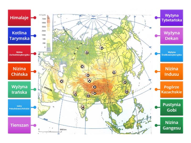 Geografia, klasa 8 - Azja na mapie - Labelled diagram Polwysep Azja Mniejsza Na Mapie