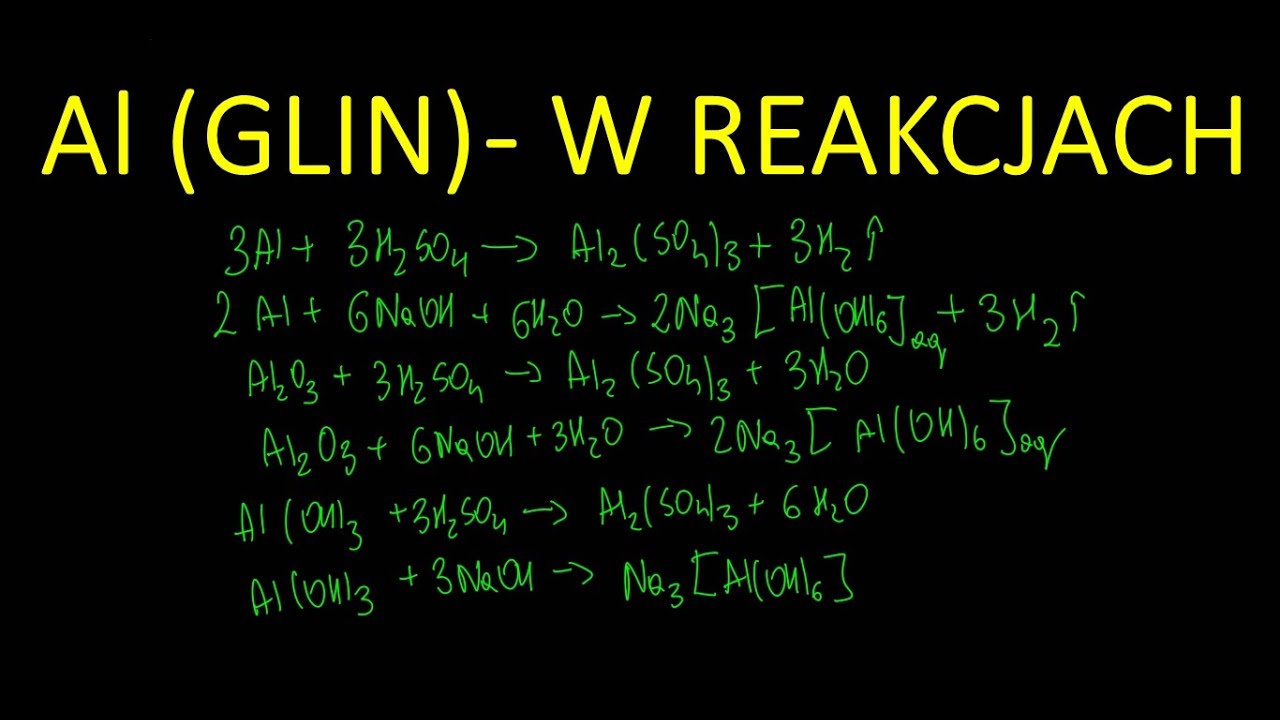 Glin, tlenek i wodorotlenek glinu - reakcje - YouTube Reakcja Tlenku Glinu Z Kwasem Mrówkowym