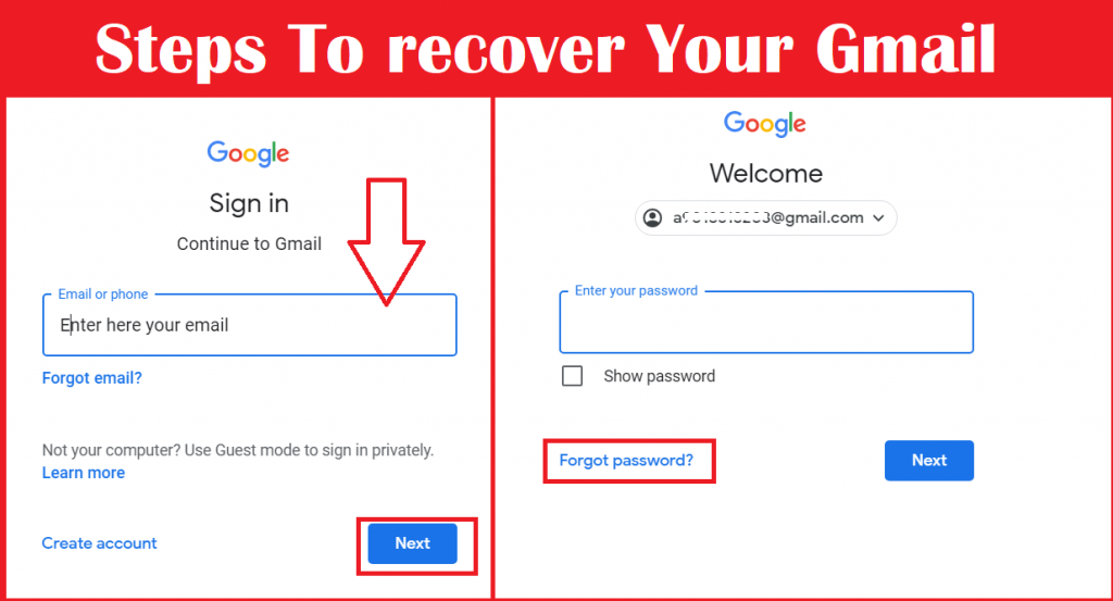 Forgot Gmail Email Account Password