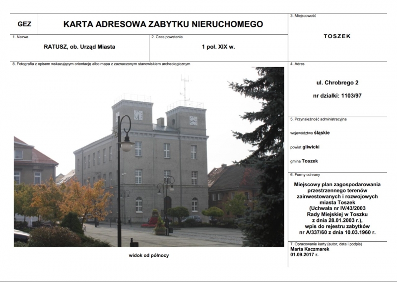 Gminna Ewidencja Zabytków » Arkadia Firma Archeologiczna Urząd Miasta Pruszków Ewidencja Ludności