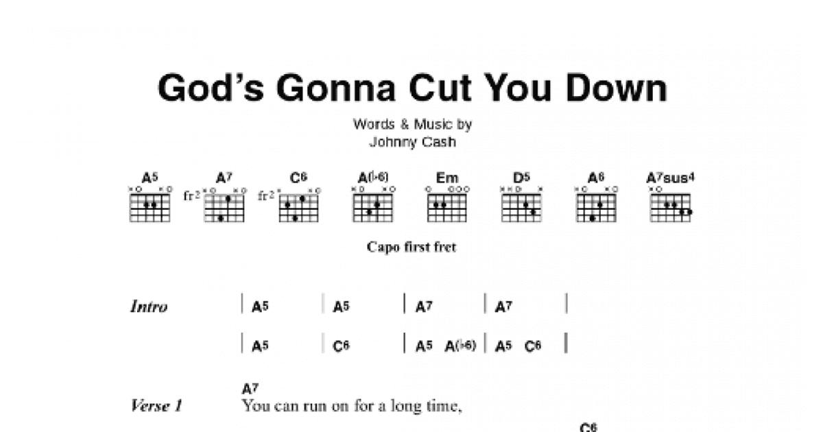 Johnny Cash Gods Gonna Cut You Down Guitar Tab