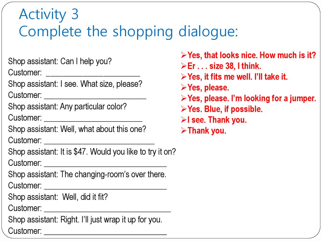Going Shopping. Shopping Vocabulary - online presentation Test Z Angielskiego Klasa 6 Unit 2 Shopping