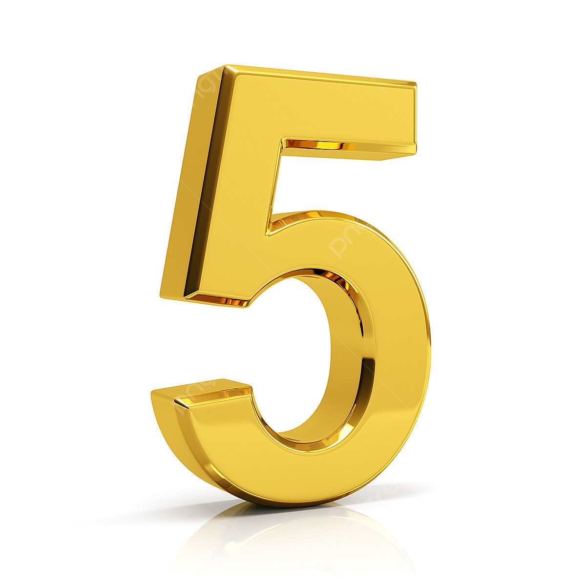 Gold Number 5 PNG Transparent, Gold Number 5, 5, Number, Number 5 PNG 5 Dróg Poznania Boga św Tomasza Z Akwinu