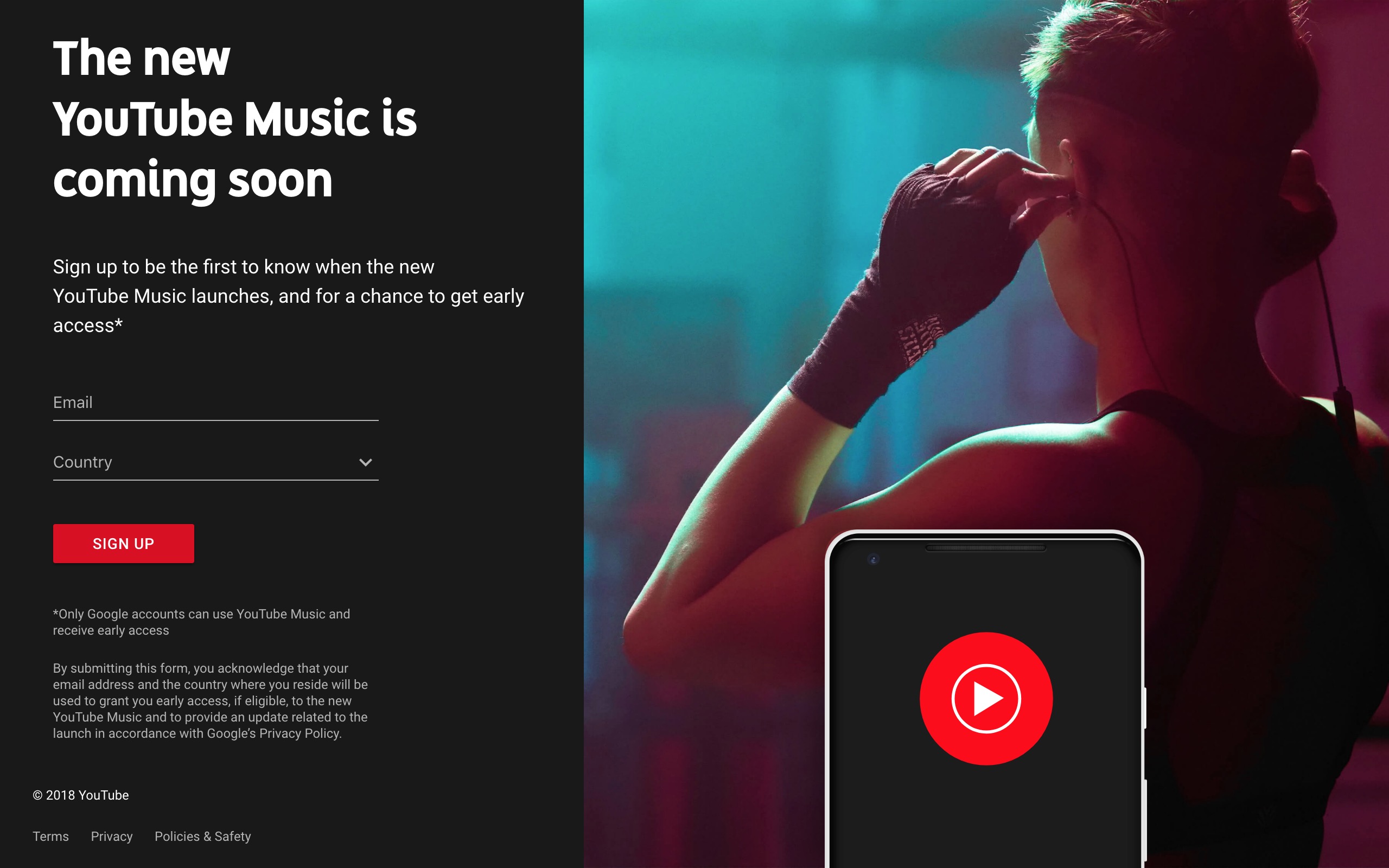 Youtube Music Sign Up