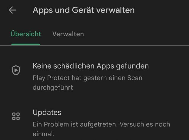 Google Play Store Updates Ein Fehler Ist Aufgetreten