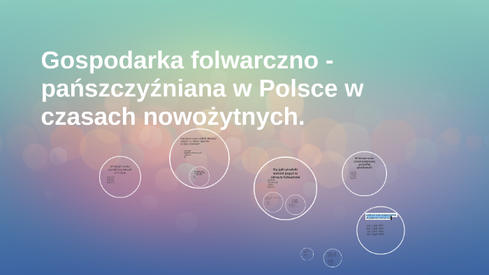 Gospodarka Folwarczno Panszczyzniana W Polsce