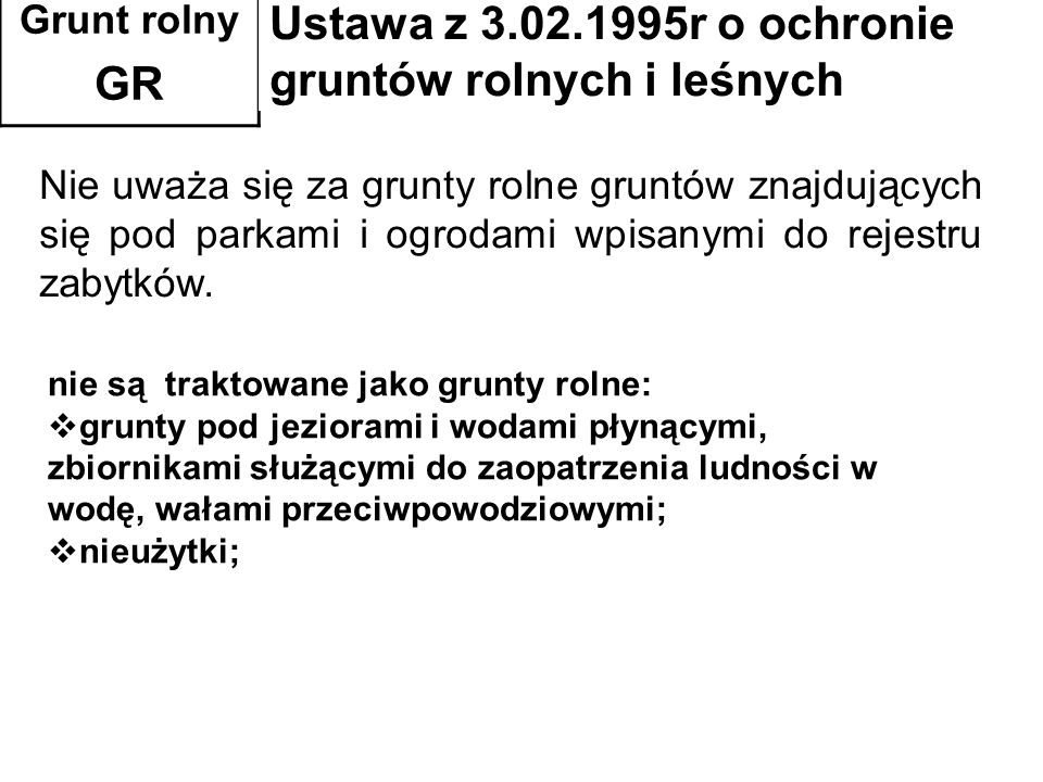 Ustawa O Ochronie Gruntw Rolnych I Lesnych