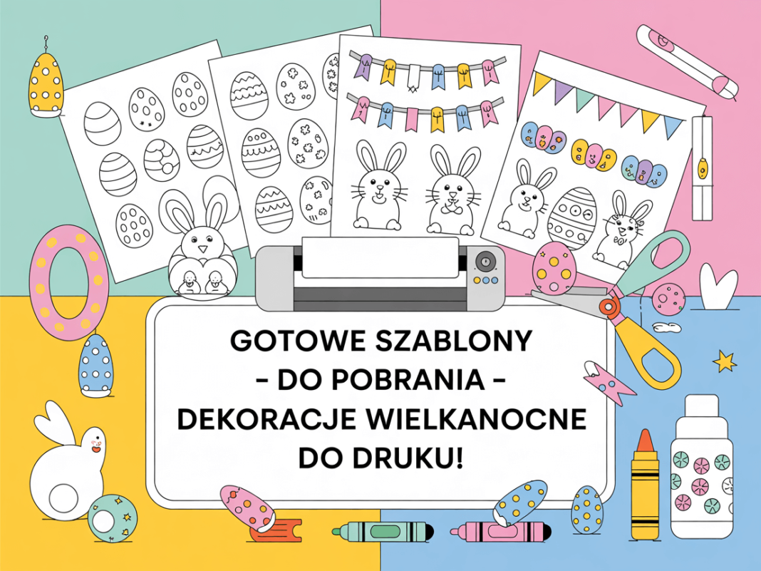 Gotowe szablony do pobrania – dekoracje wielkanocne do druku! życzenia Wielkanocne Gotowe Do Druku