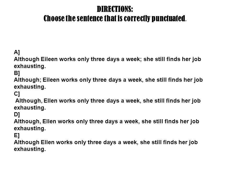GRAMMAR REVIEW & PRACTICE - ppt download Choose The Sentence That Is Correctly Punctuated
