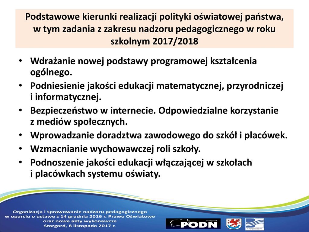 Grant ZACHODNIOPOMORSKIEGO KURATORA OŚWIATY - ppt pobierz Plan Nadzoru Pedagogicznego Dyrektora Przedszkola 2017 2018