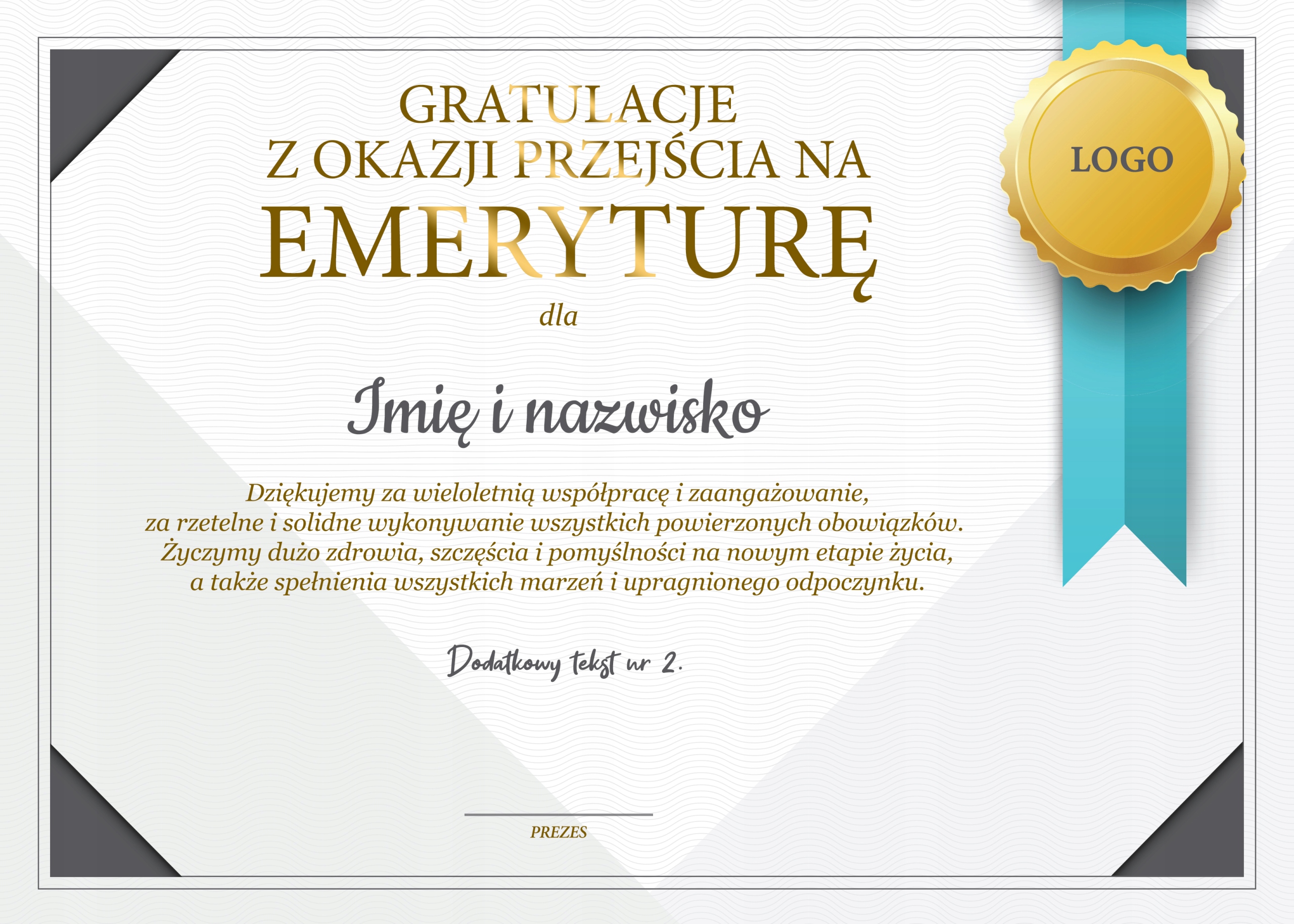 Gratulacje z okazji przejścia na emeryturę - A4 • Cena, Opinie • Kartki Serdeczne Gratulacje Z Okazji Przejścia Na Emeryturę