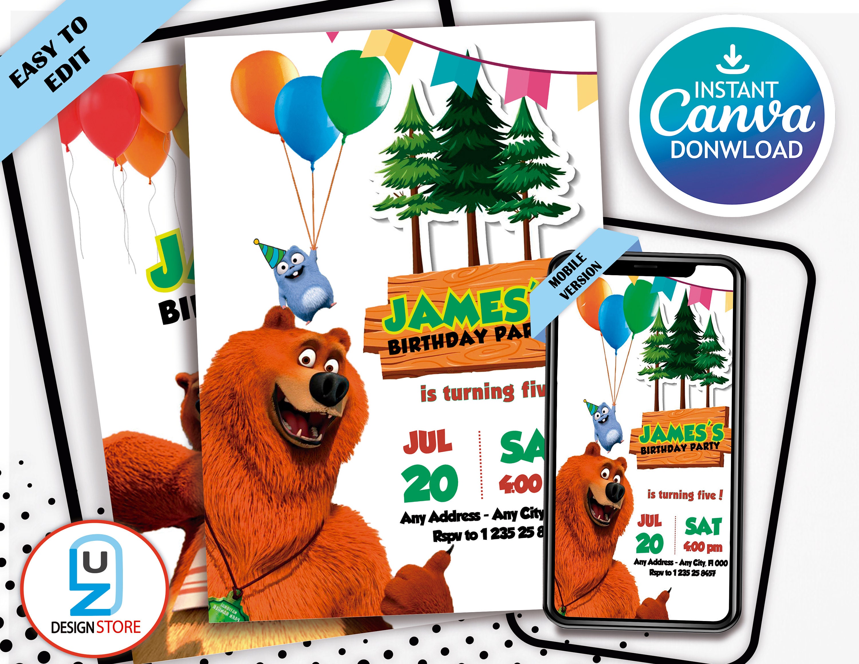 Grizzy And The Lemmings Theme Party Decorations Kit Grizzy And The Lemmings Party