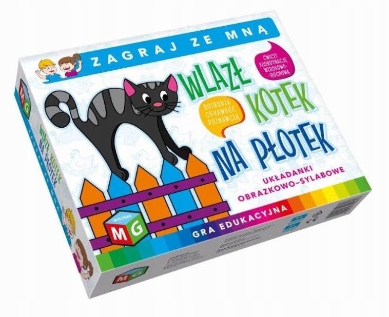 Gry EDUKACYJNE dla 4 Latka Wlazł Kotek na Płotek - Stan: Nowy - Sklepy Wlazł Kotek Na Płotek I Walnął Go Młotek