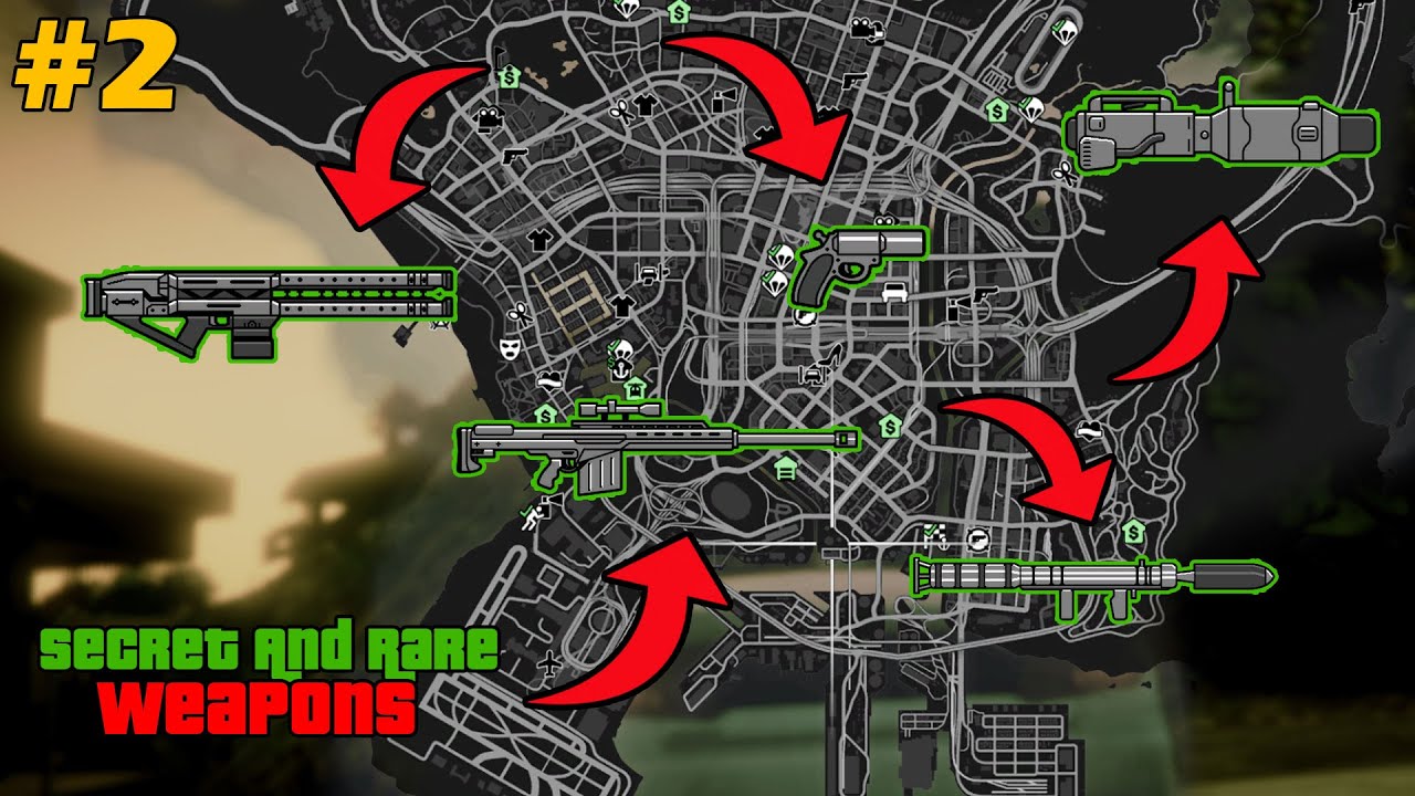 GTA 5 - All Secret And Rare Weapon Locations PART 2(PC,PS5,PS4,XBOX Gta 5 Online Weapon Locations