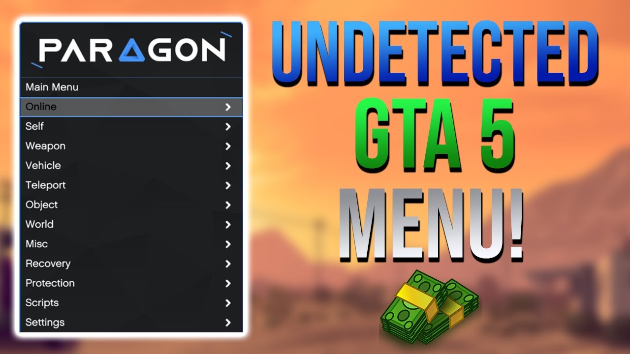 [GTA 5 / PC] *UNDETECTED* Mod Menu 'Paragon' | MONEY & RP DROP Paragon Mod Menu Gta 5