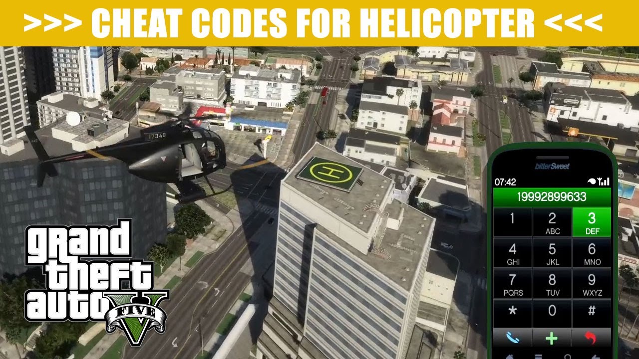 Helicopter GTA 5 Cheat PC | Cheat Codes For Helicopter In GTA 5 BUZZARD Kod Na Buzzarda Gta 5