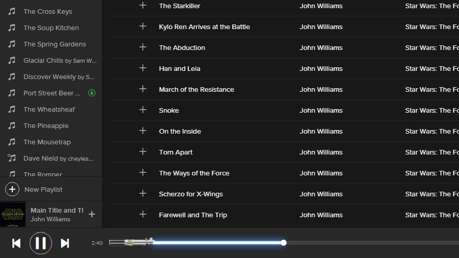 Here's how to get a lightsaber progress bar in Spotify | TechRadar How To Get Star Wars Spotify