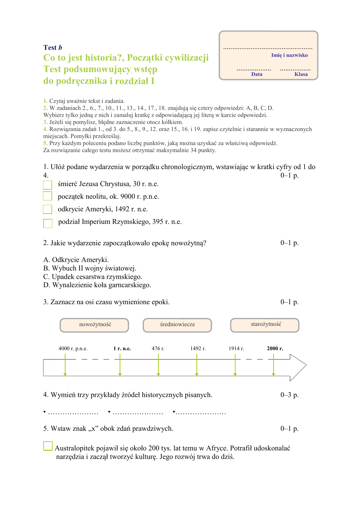 Historia 5 Klasa at Clair Azevedo blog Diagnoza Z Historii Klasa 5