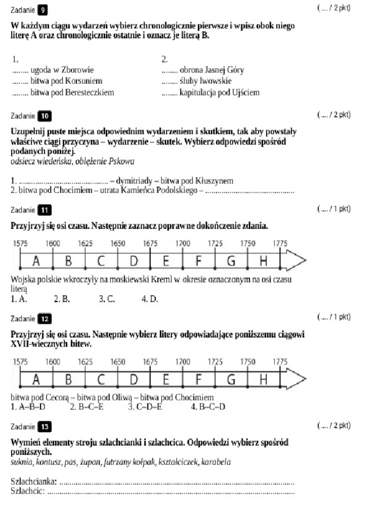 Historia kl6 | PDF Test Historia Klasa 6 Albas