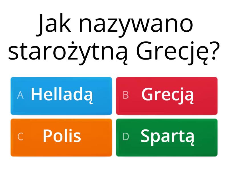 Historia klasa 5 (starożytna grecja) - Test Test Z Historii Klasa 5