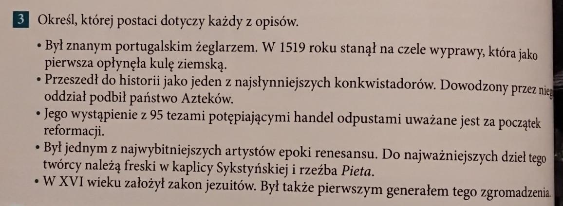 Określ Której Postaci Dotyczy Każdy Z Opisów Historia Klasa 6