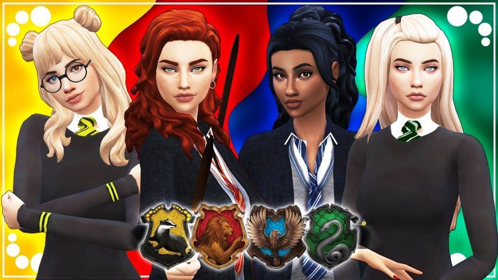 HOGWARTS HOUSES (HARRY POTTER) 63 CC LINKS!!| The Sims 4 | Create a Sim Harry Potter Sims 4 Traits