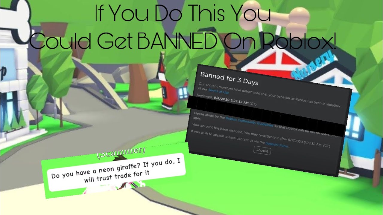 I Got Banned From Roblox For 3 Days
