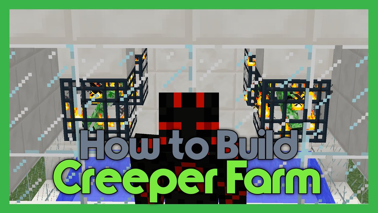 How To Build a CREEPER FARM! (Updated Version in Description!) - YouTube Minecraft 1 12 2 Creeper Farm