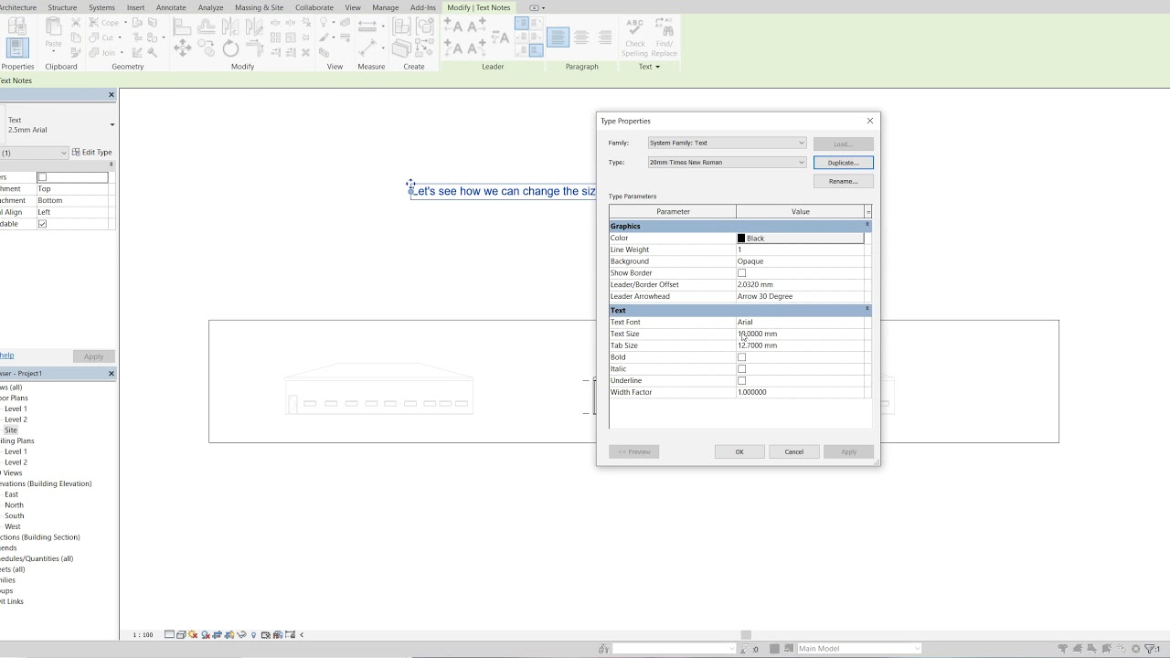 How To Change Text Size In Revit