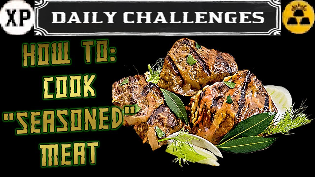 👨🍳🍖 How To: Cook "Seasoned" Meat RDR2 Online Daily Challenge Guide Red Rdr2 How To Season Meat