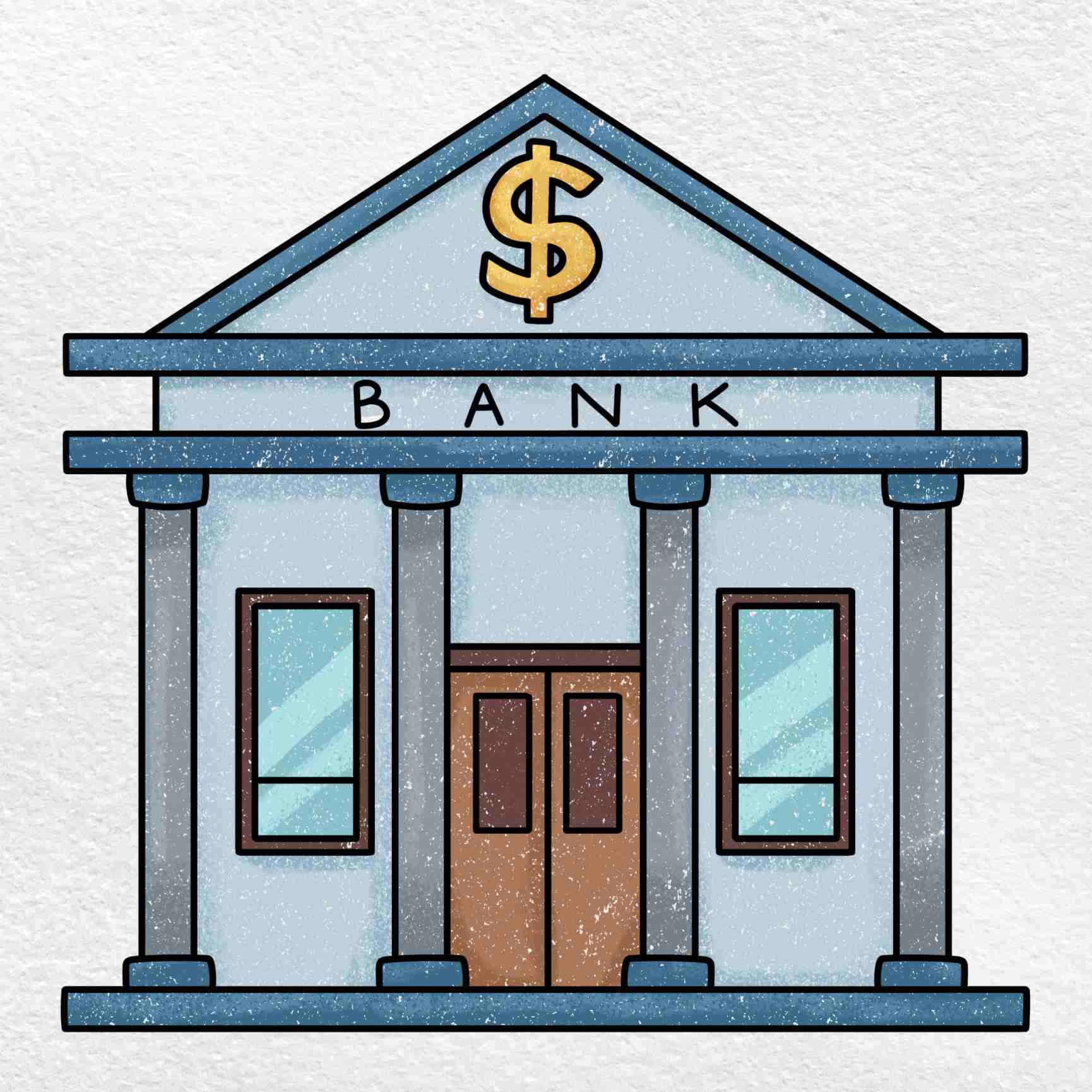 How to Draw a Bank - HelloArtsy Bank Centralny I Polityka Pieniężna