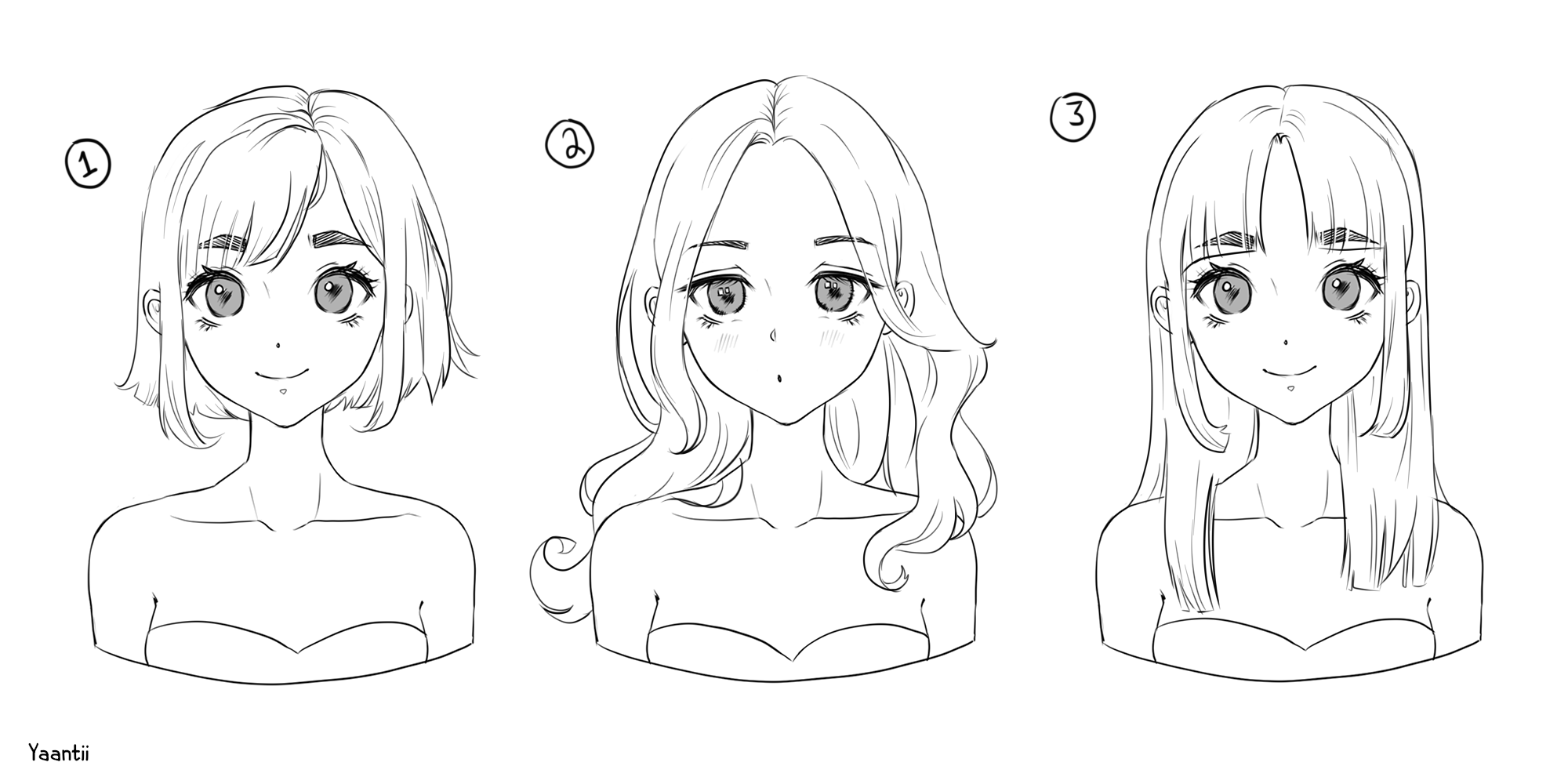 How To Draw Anime Girl Hair Step By Step How To Draw Girl Hair Anime