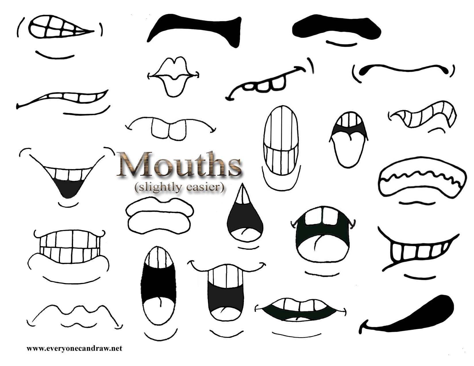 How To Draw Mouths Cartoon